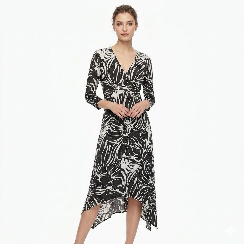 Designer Dinia Light Weight Animal Tiger Abstract Design Dress Size XS x-small